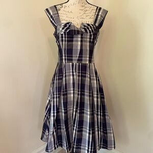 Cue vintage style plaid dress